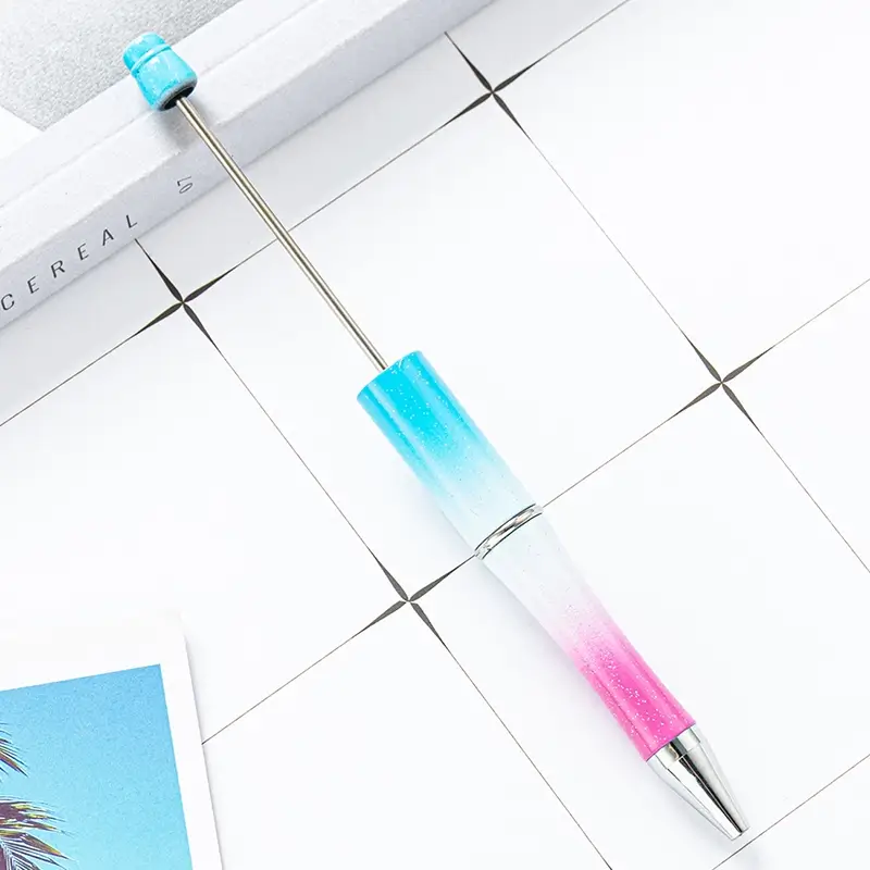 Sweet As Can Be Beadable Pen Blue-white-violet Gradient