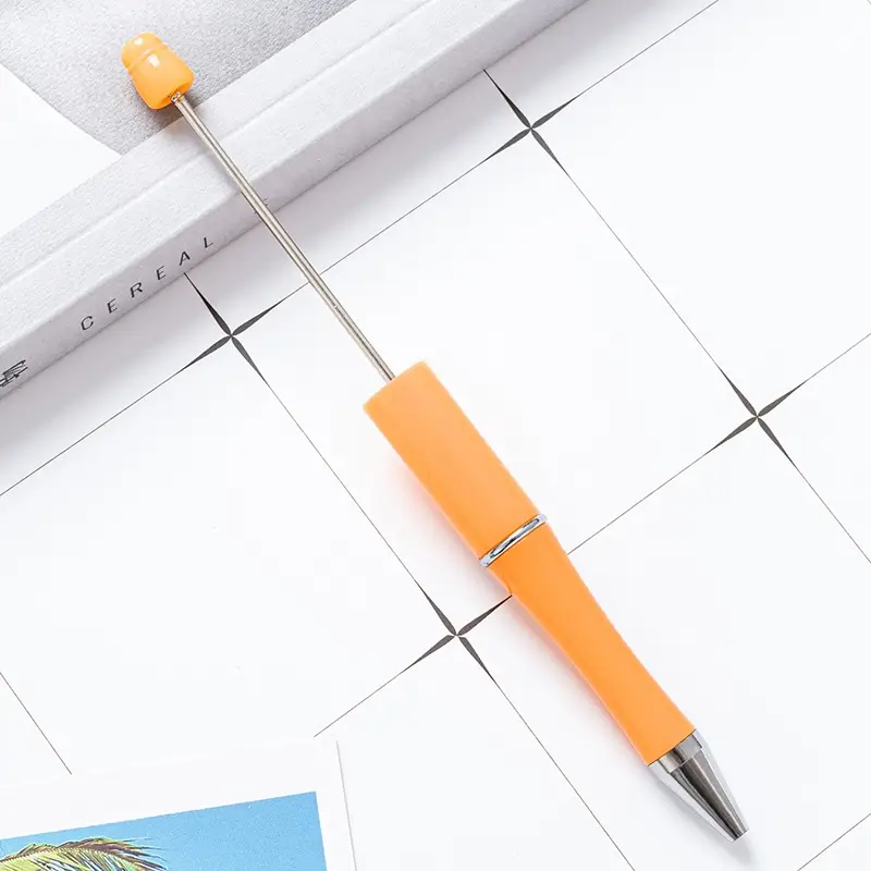 Solids Plastic Blank Beadable Pens Jelly Orange