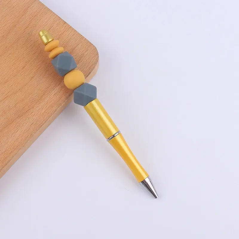 DIY silicone beads clash color bead pen Gold DIY silicone beads clash color bead pen Gold
